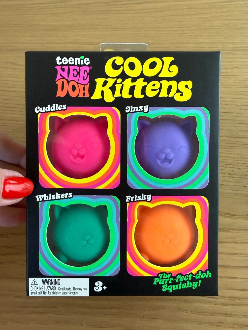 NeeDoh: Cool Kittens Squishy Toy Set 🩷💜💚🧡